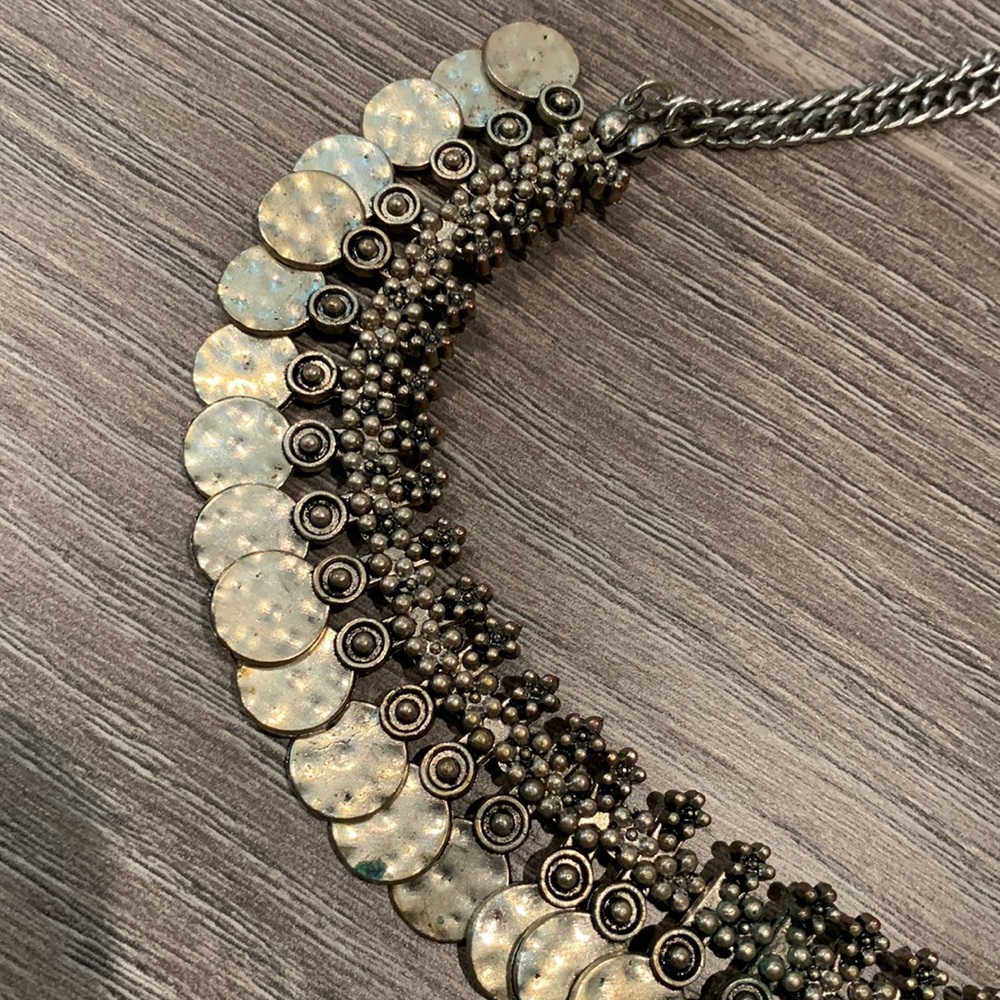 Silver Statement Necklace - image 3